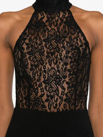 Rebecca Vallance Dixie Halterneck Gown In Black