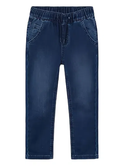 Mayoral Elasticated-waistband Jeans In Blue
