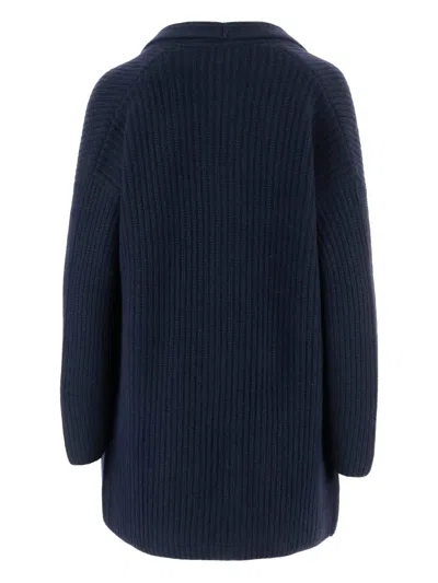 Bruno Manetti Ribbed-knit Cardigan In Black