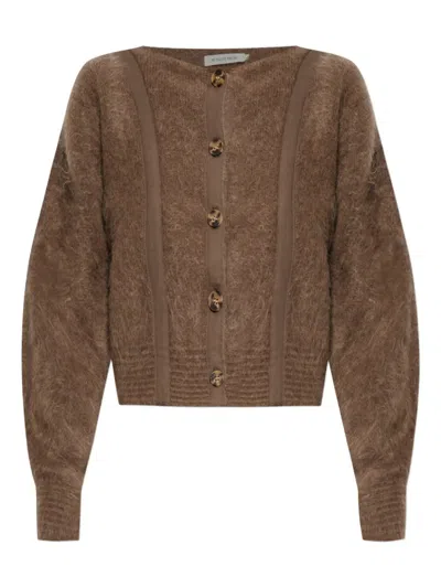 By Malene Birger Pernille Buttoned Panelled Cardigan In Neutral