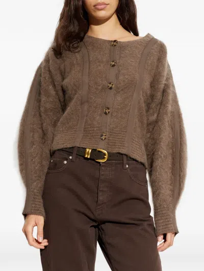 By Malene Birger Pernille Buttoned Panelled Cardigan In Neutral