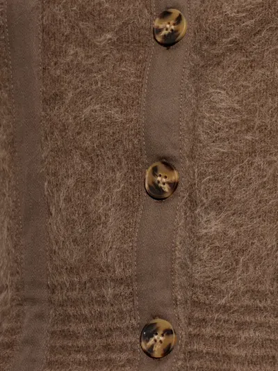 By Malene Birger Pernille Buttoned Panelled Cardigan In Neutral