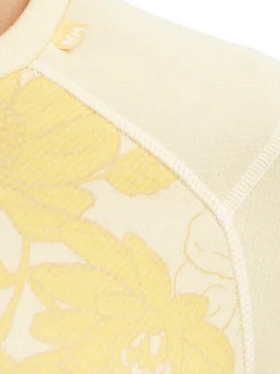 Helly Hansen Floral Crew-neck Base-layer Top In Yellow