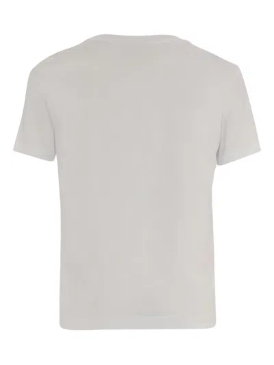 Casablanca Cotton Logo Detail T-shirt In White