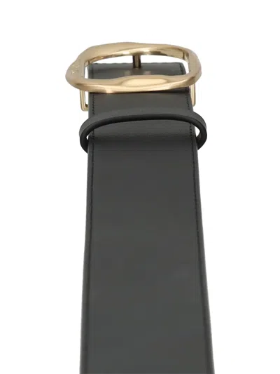 Twinset Buckle Leather Belt In Black
