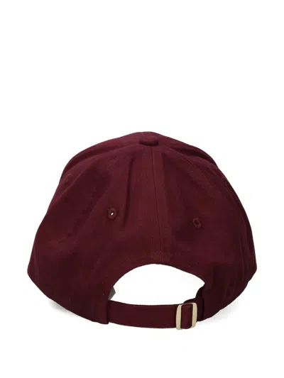 Tommy Hilfiger Logo Adjustable Baseball Cap In Burgundy
