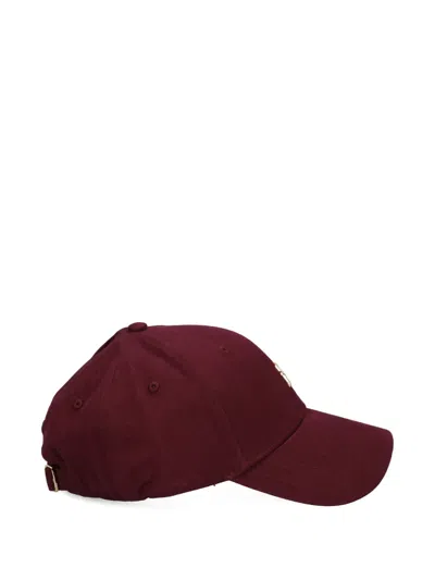 Tommy Hilfiger Logo Adjustable Baseball Cap In Burgundy