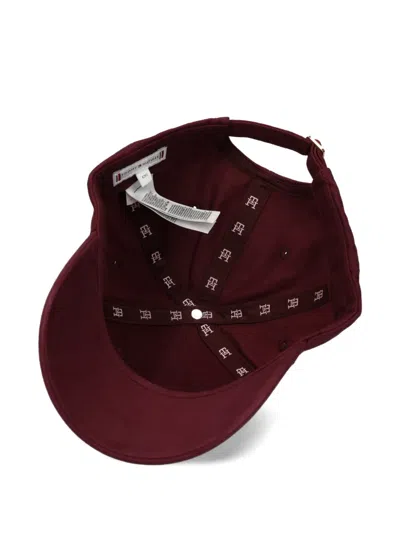 Tommy Hilfiger Logo Adjustable Baseball Cap In Burgundy