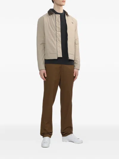 Fred Perry Corduroy-collar Jacket In Neutral