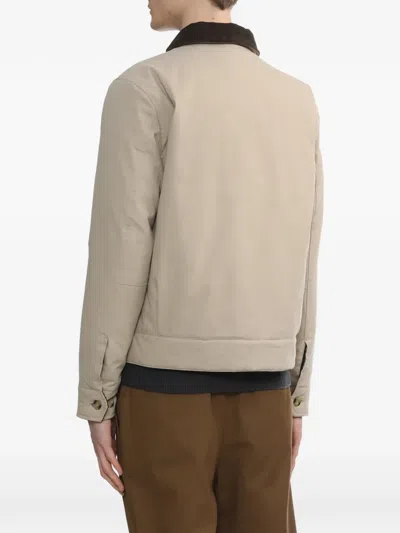 Fred Perry Corduroy-collar Jacket In Neutral