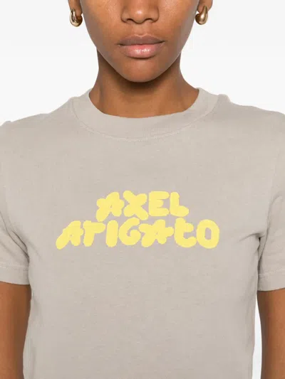Axel Arigato Bubble Logo-print T-shirt In Neutral