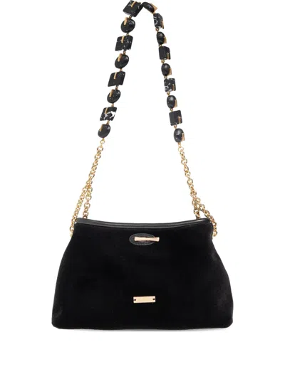 Cult Gaia Small Kiraz Bead-chain-strap Shoulder Bag In Black