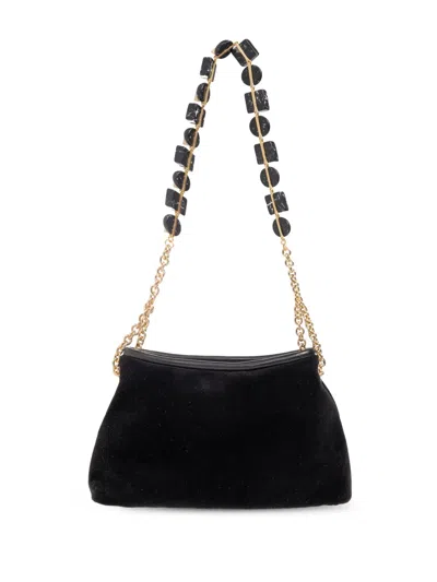 Cult Gaia Small Kiraz Bead-chain-strap Shoulder Bag In Black