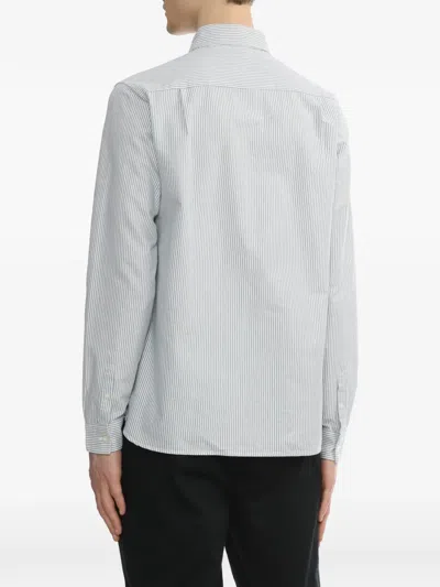 Fred Perry Logo-detail Striped Shirt In White