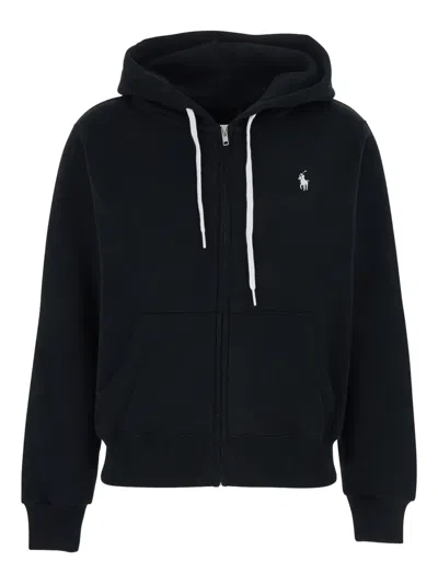 Polo Ralph Lauren Zip-up Hoodie In Blue