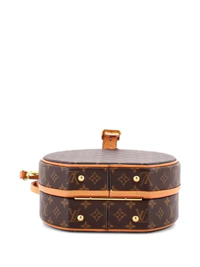 Pre-owned Louis Vuitton Petite Boite Chapeau Bag Monogram Canvas Crossbody Bag In Brown