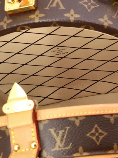 Pre-owned Louis Vuitton Petite Boite Chapeau Bag Monogram Canvas Crossbody Bag In Brown