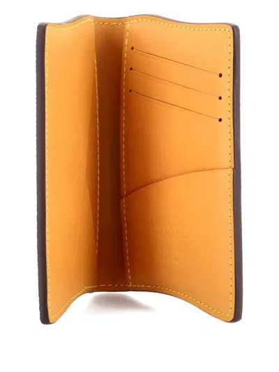 Pre-owned Louis Vuitton Pocket Organizer Limited Edition Blurry Monogram Canvas Small Wallets In Brown