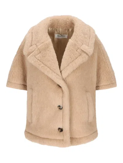 Max Mara Buttoned Jacket In Nude