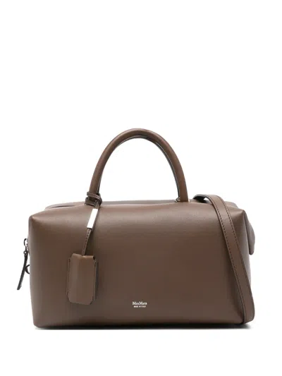 Max Mara Holdallm Tote Bag In Brown