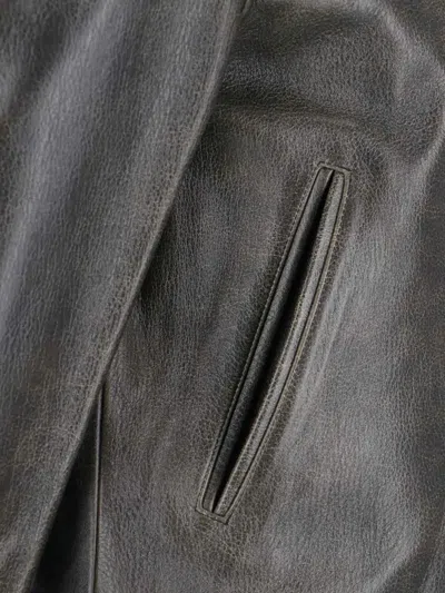 Tonywack Relaxed Jacket With Front Pocket And Textured Finish In Animal Print