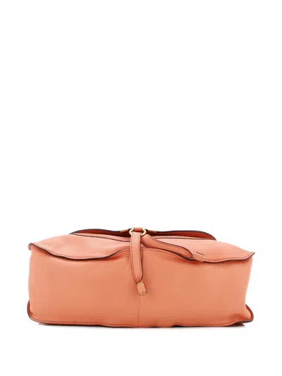 Pre-owned Chloé Marcie Leather Large Shoulder Bag In Pink