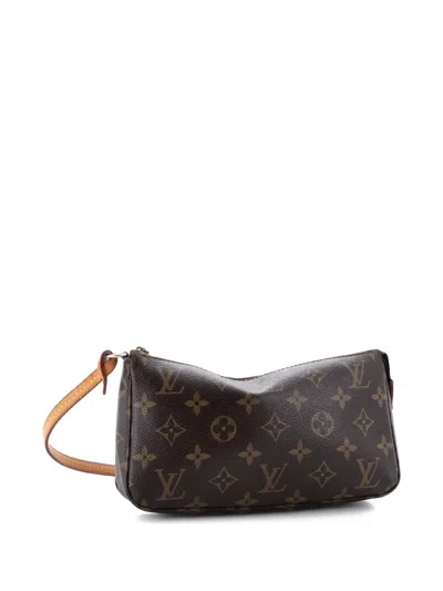 Pre-owned Louis Vuitton Pochette Accessoires Nm Monogram Canvas Clutch Bag In Brown