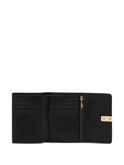 Furla Small Iride Grained Wallet In Black