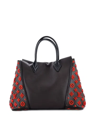 Pre-owned Louis Vuitton W Monogram Tuffetage Leather Pm Tote Bag In Brown