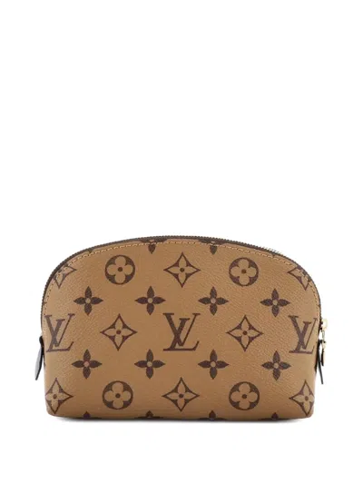 Pre-owned Louis Vuitton Cosmetic Reverse Monogram Giant Pouch In Brown