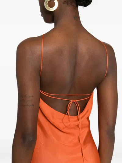 Sir Danica Halterneck Mini Skirt In Orange