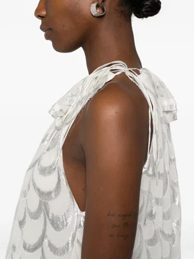 Parlor Ruffled-trim Mini Dress In White