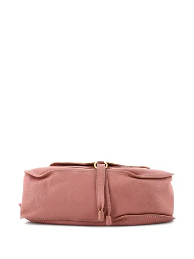 Pre-owned Chloé Marcie Leather Medium Satchel In Pink