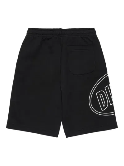 Diesel Pcircle Logo-detail Shorts In Black