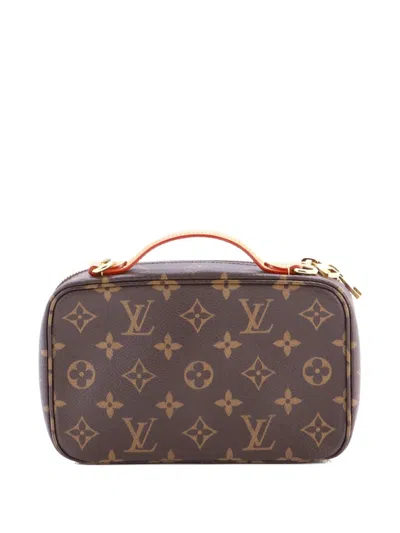 Pre-owned Louis Vuitton Utility Monogram Canvas Crossbody Bag In Brown