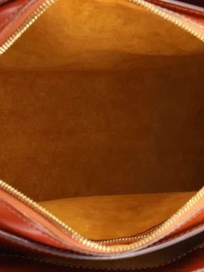 Pre-owned Louis Vuitton Pont Neuf Handbag Epi Leather Pm Satchel In Brown