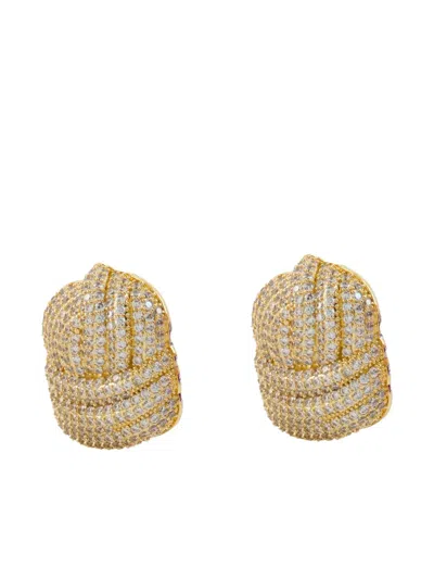 Self-portrait Knot-effect Earrings In Gold