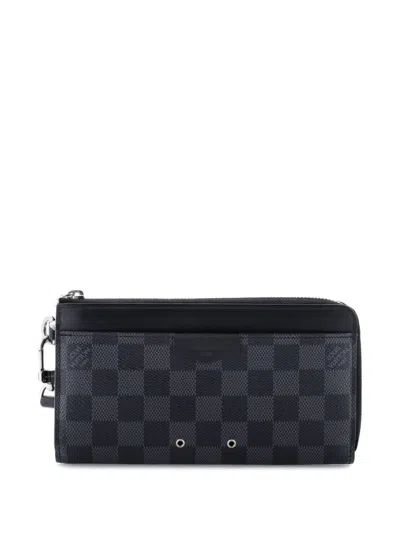 Pre-owned Louis Vuitton Zippy Dragonne Wallet Damier Graphite Small Wallets In Black