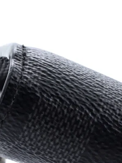 Pre-owned Louis Vuitton Zippy Dragonne Wallet Damier Graphite Small Wallets In Black