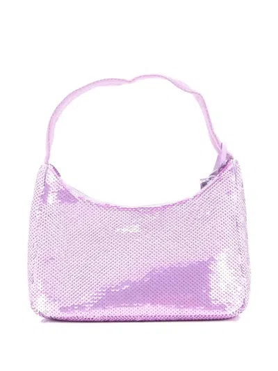 Pre-owned Prada Re-edition 2000 Sequins Mini Hobo Bag In Purple