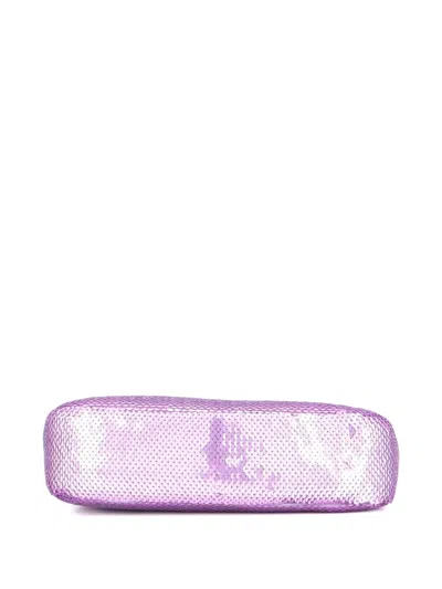 Pre-owned Prada Re-edition 2000 Sequins Mini Hobo Bag In Purple