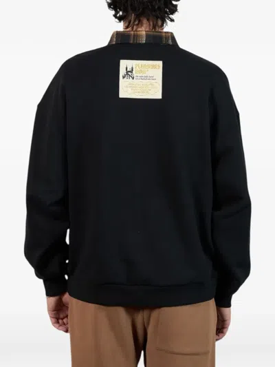 Pleasures Zip-detail Pocket Polo Shirt In Black