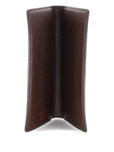 Pre-owned Louis Vuitton Brazza Wallet Damier Small Wallets In Brown