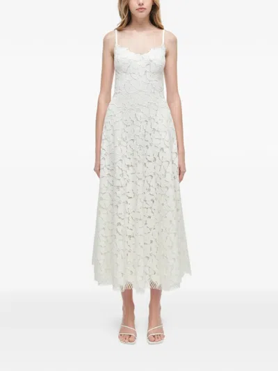 Simkhai Julia Lace Midi Dress In White