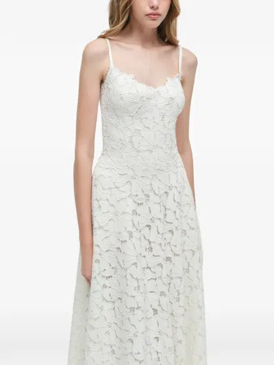 Simkhai Julia Lace Midi Dress In White