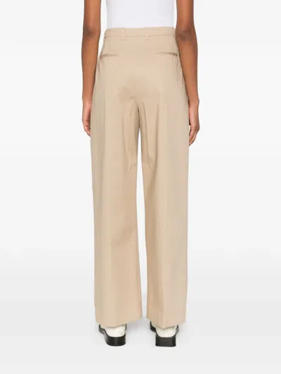 Mark Kenly Domino Tan Pleated Trousers In Brown