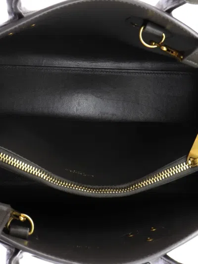 Pre-owned Saint Laurent Sac De Jour Bag Leather Small Satchel In Gray