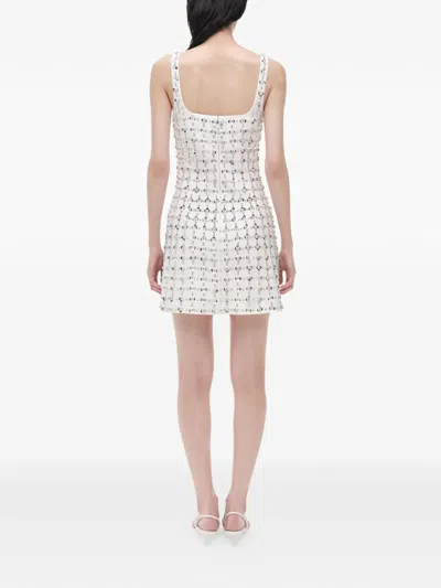 Simkhai Ziva Metallic Floral Embellished Dress In White Multi