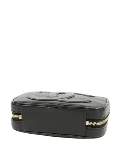 Pre-owned Chanel 2019 Lambskin Cc Mania Camera Bag Crossbody Bag In Black