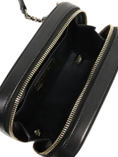 Pre-owned Chanel 2019 Lambskin Cc Mania Camera Bag Crossbody Bag In Black